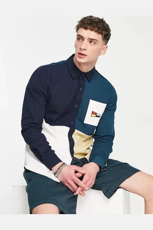 Parlez Colourblock shirt in beige