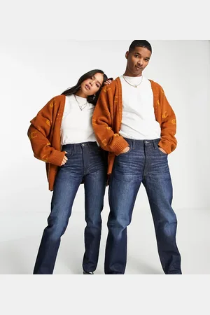 COLLUSION X000 Unisex 90s one glass one garment straight leg jeans in