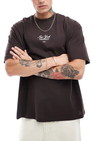ASOS Oversized t-shirt with nyc chest print in dark