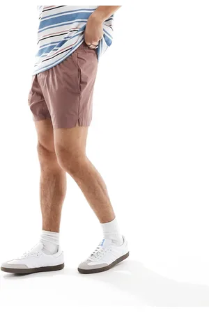 Hollister 5inch tonal logo nylon hybrid shorts in dusky
