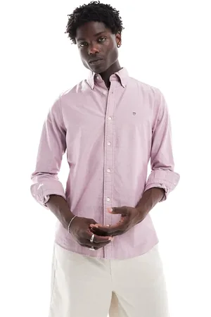 GANT Shield logo embroid slim fit oxford shirt in washed