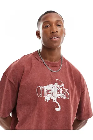 ASOS Oversized t-shirt in washed with cherub front print