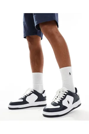 Ralph Lauren Masters Court trainer in and navy