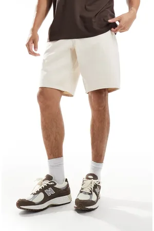 River Island Slim denim shorts in ecru