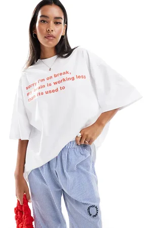 COLLUSION Slogan oversized tee
