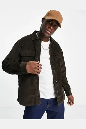 SELECTED Cotton oversized jumbo cord overshirt in
