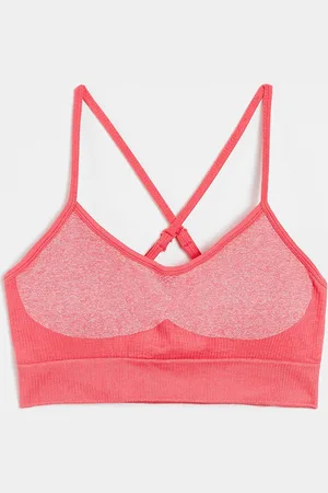 Love & Other Things Gym seamless contrast bralet in