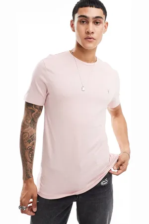 AllSaints Brace brushed cotton t-shirt in pale
