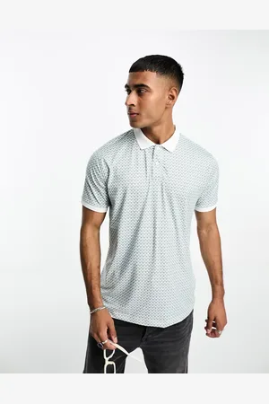 Abercrombie & Fitch Airknit polo shirt in geometric print