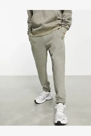 Lyle & Scott Vintage end on end texture skinny fit joggers in smoke khaki