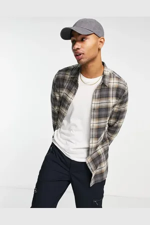 River Island Graphic check regular fit shirt in