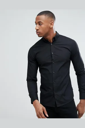 Only & Sons Slim fit stretch poplin shirt in