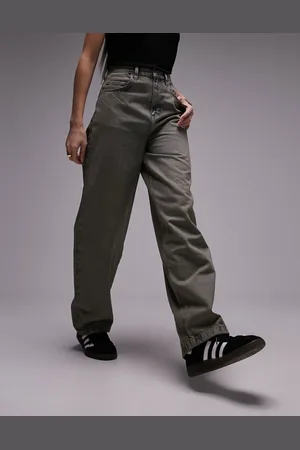 Topshop High rise Baggy jeans in tarnished tint