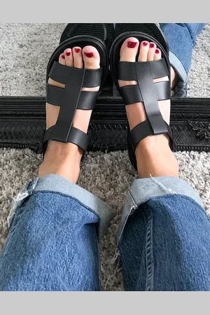 London Rebel Chunky jelly sandals in
