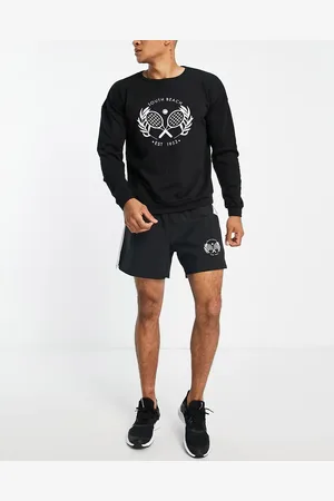 South Beach Tennis large logo crew neck sweat in