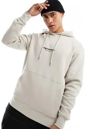 JACK & JONES Oversize hoodie with originals logo in beige