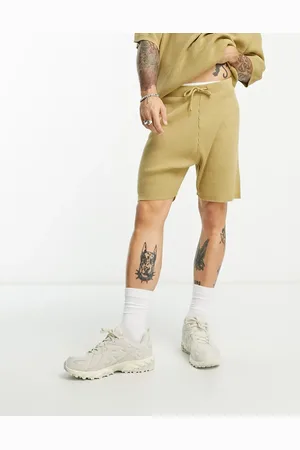 ASOS Co-ord lightweight knitted shorts in stone