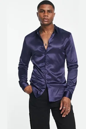ASOS Skinny satin shirt in
