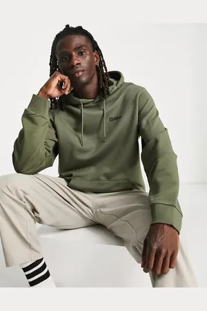 Jack Wolfskin Essential hoodie in khaki