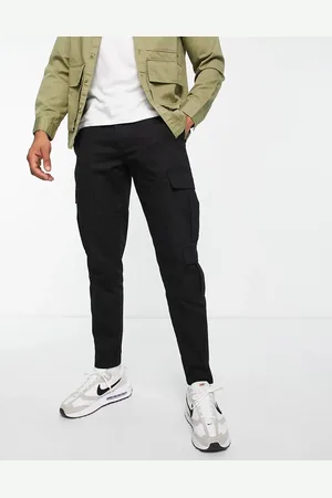 Topman Tapered three pocket cargo trousers in