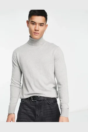 JACK & JONES Roll neck jumper in light melange