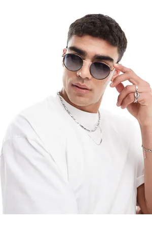 JACK & JONES Round sunglasses in with blue lens