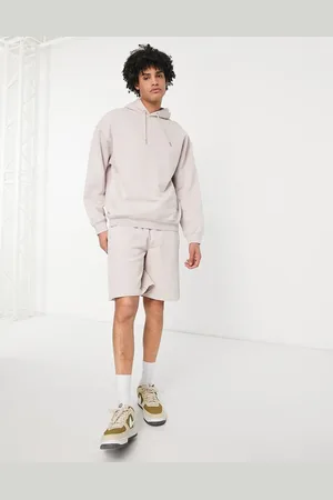Topman Heavyweight oversized washed hoodie with side pockets in light