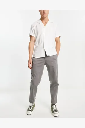SELECTED Slim fit tapered smart trousers in melange