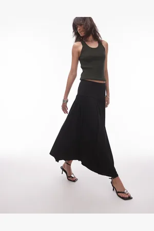 MANGO Gathered dop waist skirt in