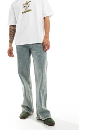ASOS Wide hem baggy jeans in light tint