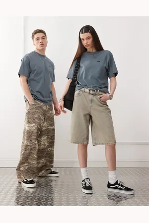 Vans Left chest logo oversized fit t-shirt in mid - MBLUE