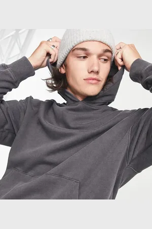 ADPT. Washed oversized hoodie in dark