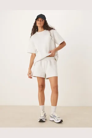 ASOS Co-ord chunky rib runner short in marl