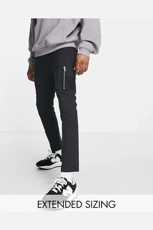 ASOS Skinny trousers with elastic waist and MA1 pocket in nylon