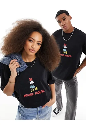 ASOS Disney oversized unisex tee in washed with Minnie Mouse graphic prints