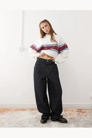 COLLUSION Baggy seam detail jeans in indigo
