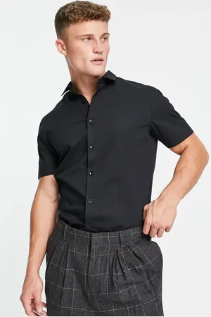 Topman Short sleeve stretch smart shirt in