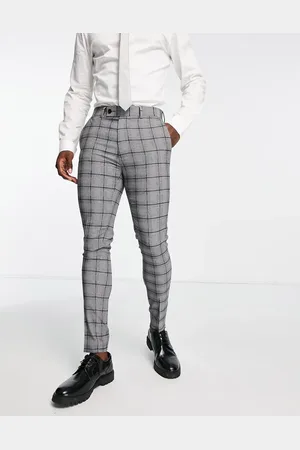 ASOS Super skinny suit trousers in textured check