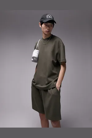 Topman Premium oversized fit modal t-shirt in khaki