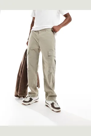 Bershka Ripstop cargo trouser in sand