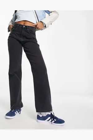 JDY High waist straight leg jeans in dark