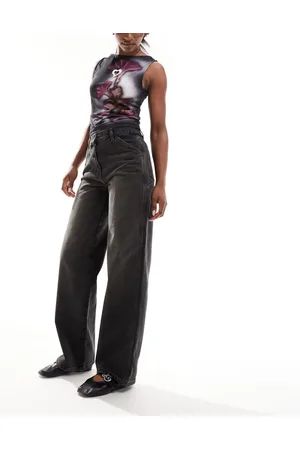 COLLUSION X016 mid rise carpenter jeans in washed