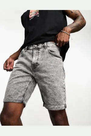 Lee 5 pocket straight denim shorts in acid