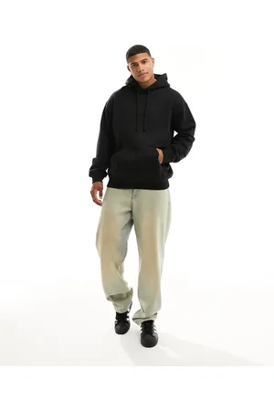 Dr Denim Damien hood logo heavyweight hoodie in