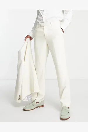 Harry Brown Tweed suit trousers in stone