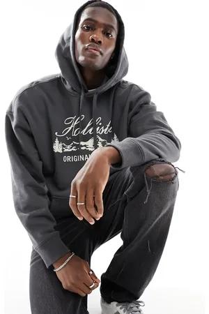 Hollister Oversized hoodie with felt chest print in