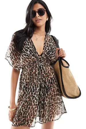 Accessorize Leopard beach kaftan in