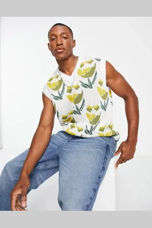 ASOS Knitted tank with tulip pattern in