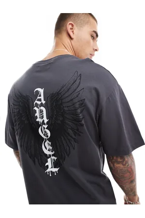 ADPT. Oversized t-shirt with angel back print in