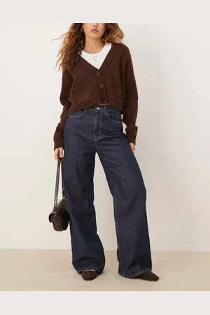 ASOS High waisted baggy jean in indigo